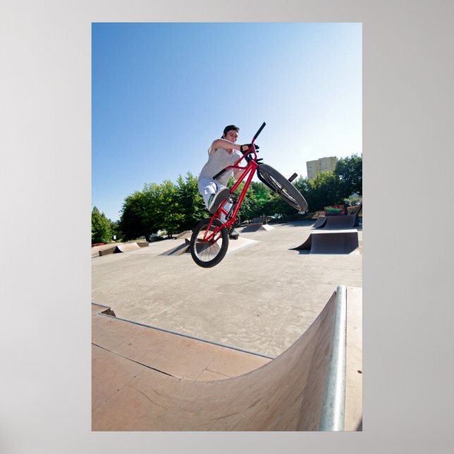 BMX Bike Stunt bar spin Poster (Front)