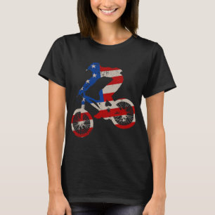 BMX Bike Usa BMX Vintage Gifts American Flag Men W T-Shirt