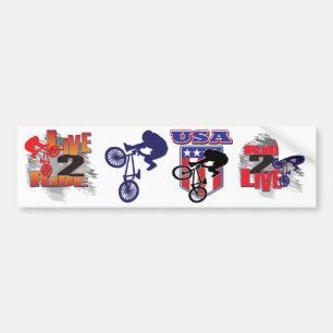 BMX Biker Bumper Sticker