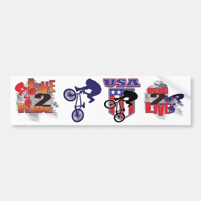 BMX Biker Bumper Sticker (Front)