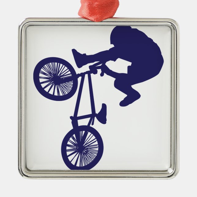 BMX Biker Metal Tree Decoration (Front)