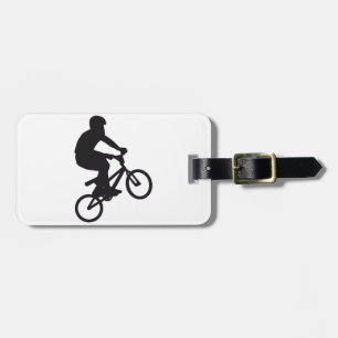 BMX biker trick jump Luggage Tag