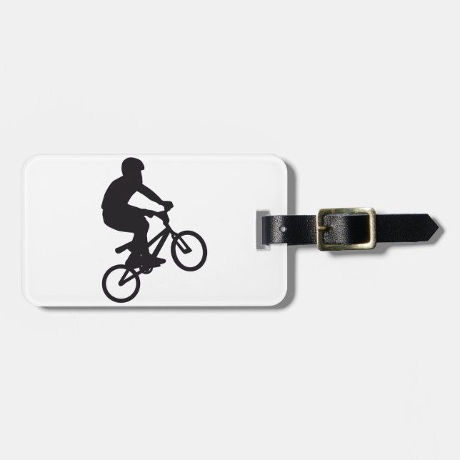 BMX Biker trick jump Luggage Tag (Front Horizontal)