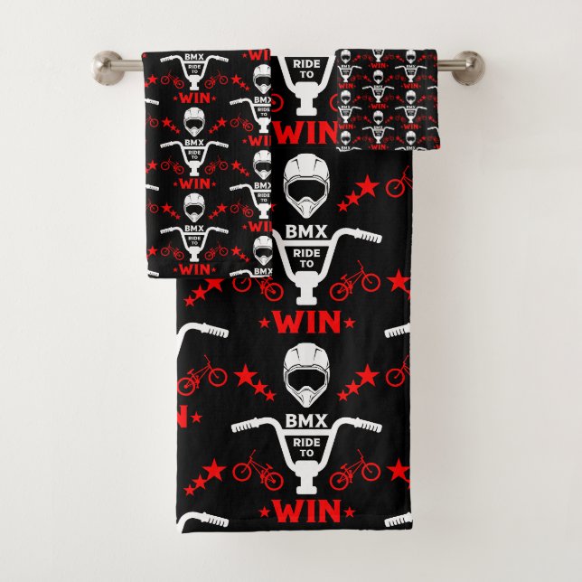 Bmx Bikers Freestyle Bath Towel Set (Insitu)