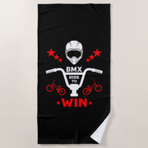 Bmx Bikers Freestyle Beach Towel