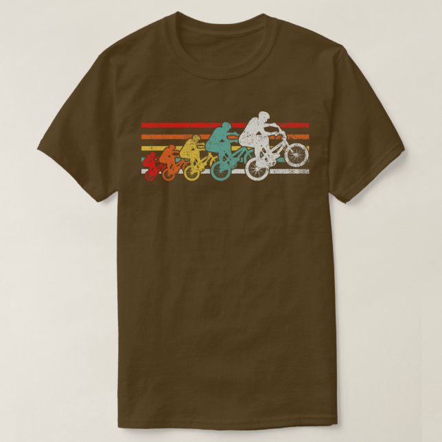 Bmx Biking Vintage T-Shirt (Design Front)