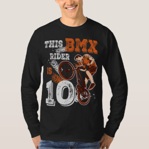 BMX Birthday 10th Biker Gift 10 Year Old Dirt Bike T-Shirt