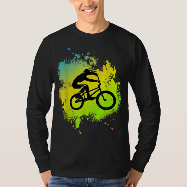 Bmx colouring Bike with nice Wheel, stunts, Pedals T-Shirt (Front)