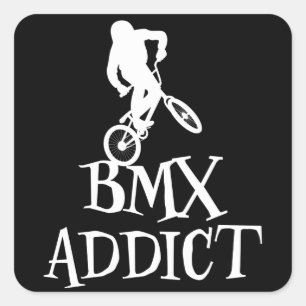 Bmx Cycling Funny Saying Bike Slogan Biker Gift Square Sticker