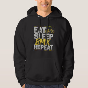 BMX Eat Sleep Repeat Freestyle Bicycle Tricks Hobb Hoodie
