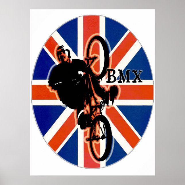 BMX England style 2, Copyright Karen J Williams Poster (Front)