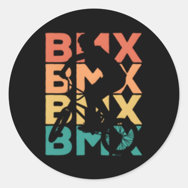 Bmx For Bmx Riders Classic Round Sticker (Front)
