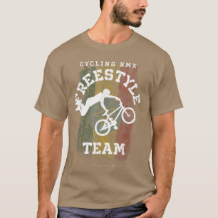 BMX Freestyle Bike Ethiopia Flag Biking Cycling BM T-Shirt