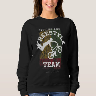 BMX Freestyle Bike Guinea Bissau Flag Biking Cycli Sweatshirt