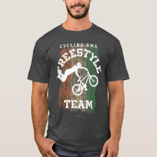 BMX Freestyle Bike India Flag Biking Cycling BMX  T-Shirt