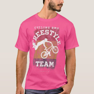 BMX Freestyle Bike Romania Flag Biking Cycling BMX T-Shirt