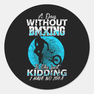 Bmx Freestyle Racing Love Bicycle Mountain Biking  Classic Round Sticker