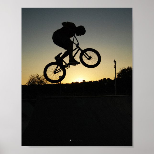 BMX freestyler jump stunt Poster (Front)