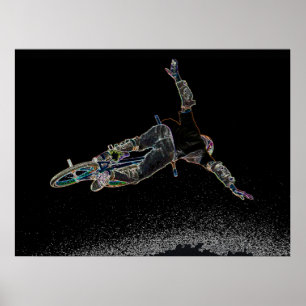 BMX Glow 2,  Copyright Karen J Williams Poster