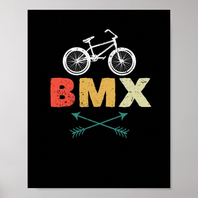 BMX Halfpipe Bicycle Motocross Biker Bike Poster (Front)