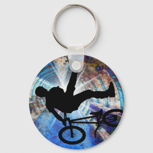 BMX in a Grunge Tunnel Key Ring