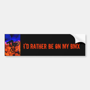 BMX in Light Crystals and Lightning Bumper Sticker