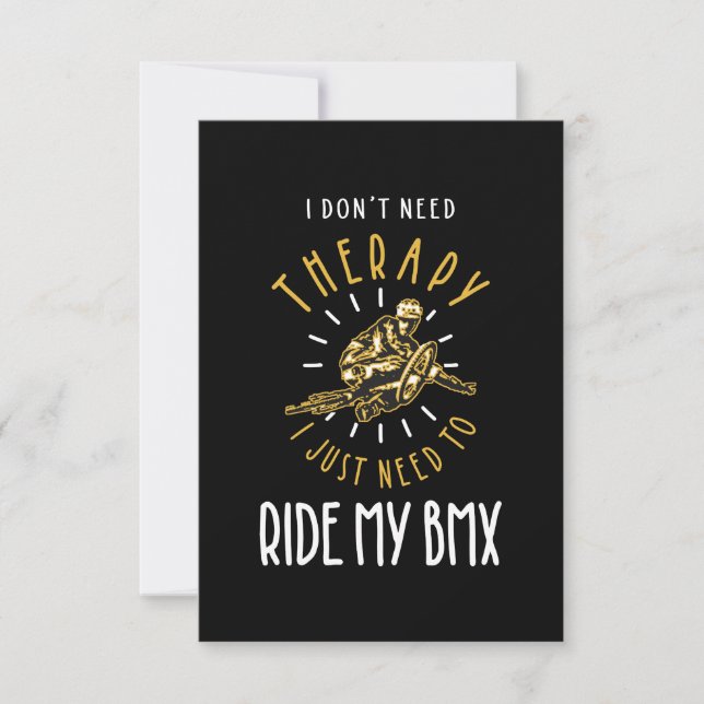 BMX is My Therapy RSVP Card (Front)