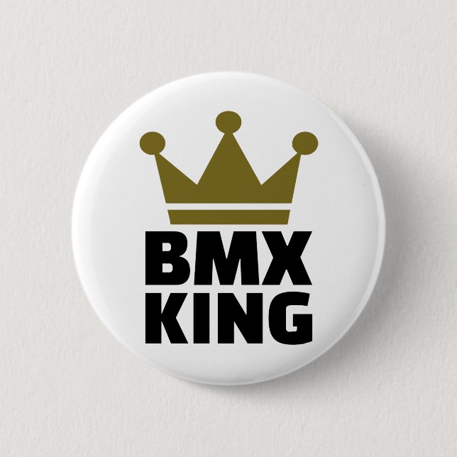 BMX King 6 Cm Round Badge (Front)