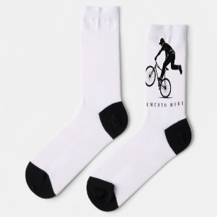 BMX Memento Mori Stoic Extreme Sports Silhouette Socks