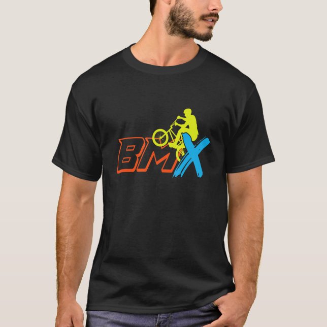BMX Motocross Extreme BMX Bike Bicycle Cycling BMX T-Shirt (Front)