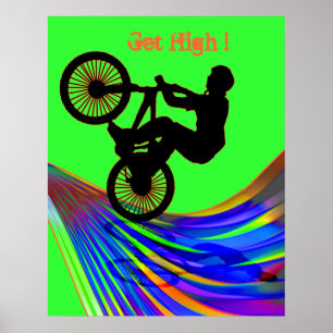 BMX on Rainbow Road Poster