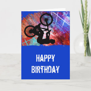 BMX on Rusty Grunge Card