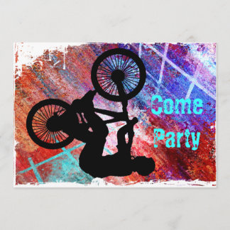 BMX on Rusty Grunge Invitation