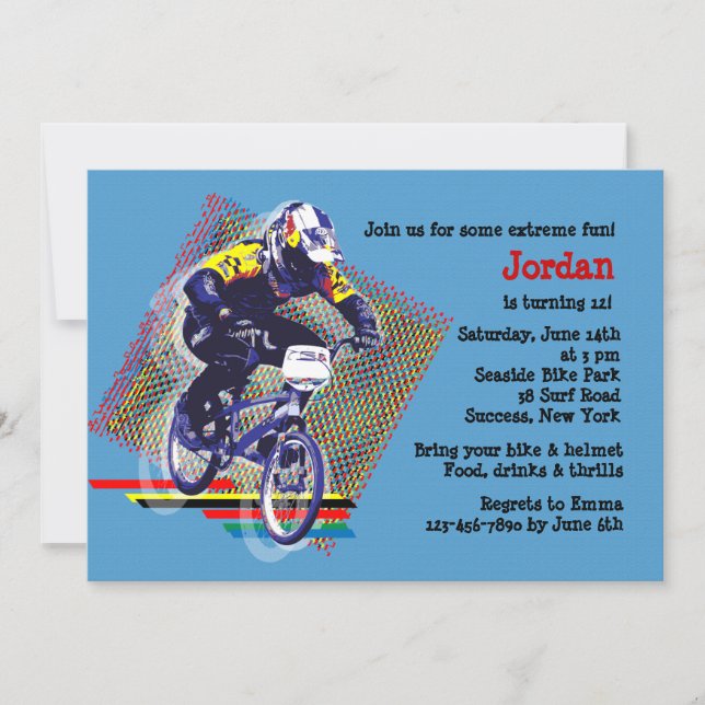 BMX Racing Invitation (Front)