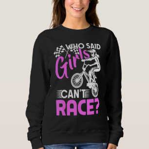 Bmx Racing Riding For Girls Dirt Bike Sweatshirt