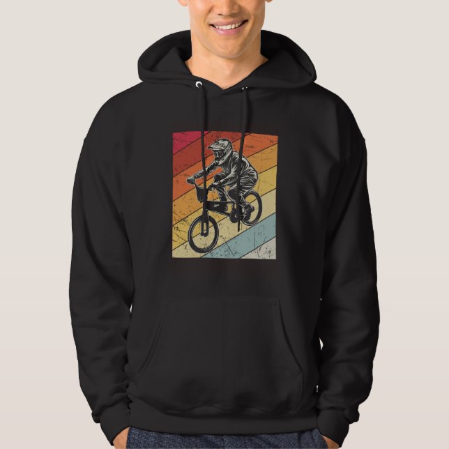 BMX Retro Vintage Bike Freestyle Bicycle Hoodie (Front)