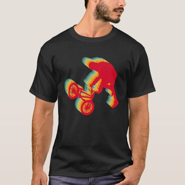 BMX Rider Bike Bicycle Stunt Racing  Extreme Outdo T-Shirt (Front)