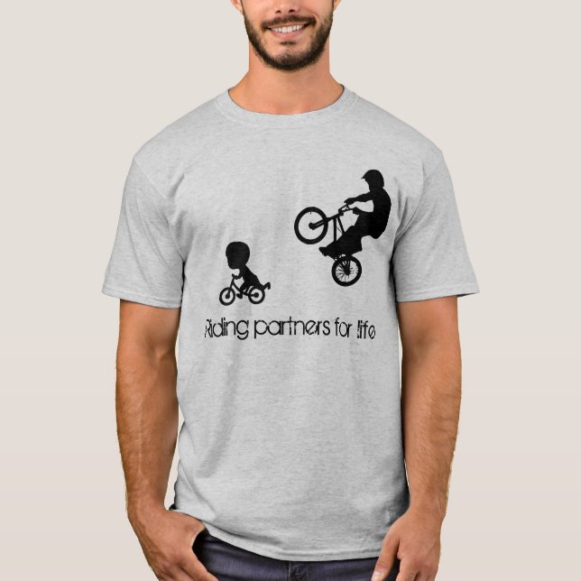 BMX Riding Partners dad t-shirt (Front)