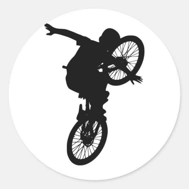 BMX Sports Dirt Bike Team Freestyle Destiny Classic Round Sticker (Front)