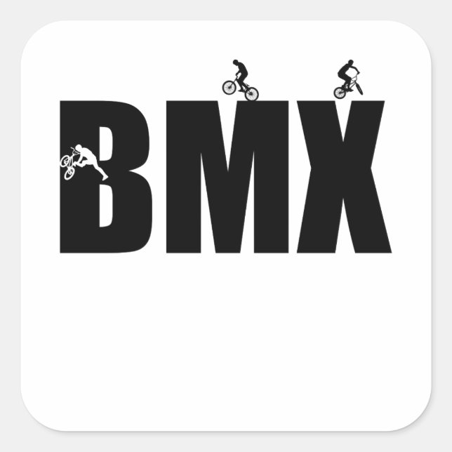 Bmx Square Sticker (Front)