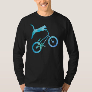 Bmx Stunt Cat  Mountain Bike Dirt Bike Funny Cat T-Shirt