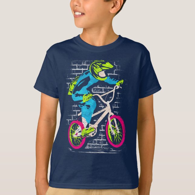 Bmx T-Shirt - Bmx Bike - Bmx Shirt Graffiti (Front)
