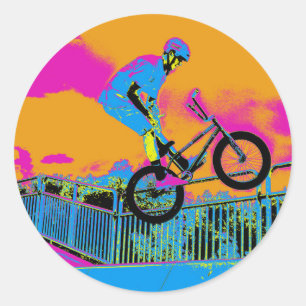 BMX Trickster - BMX Trick Bike   Classic Round Sticker