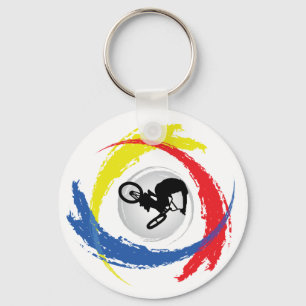 BMX Tricolor Emblem Key Ring