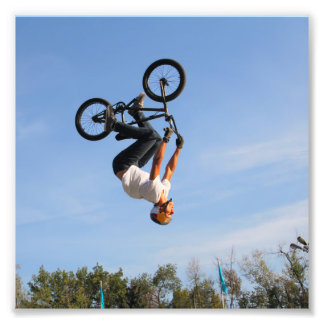 BMX Upside Down Flip Photo Print