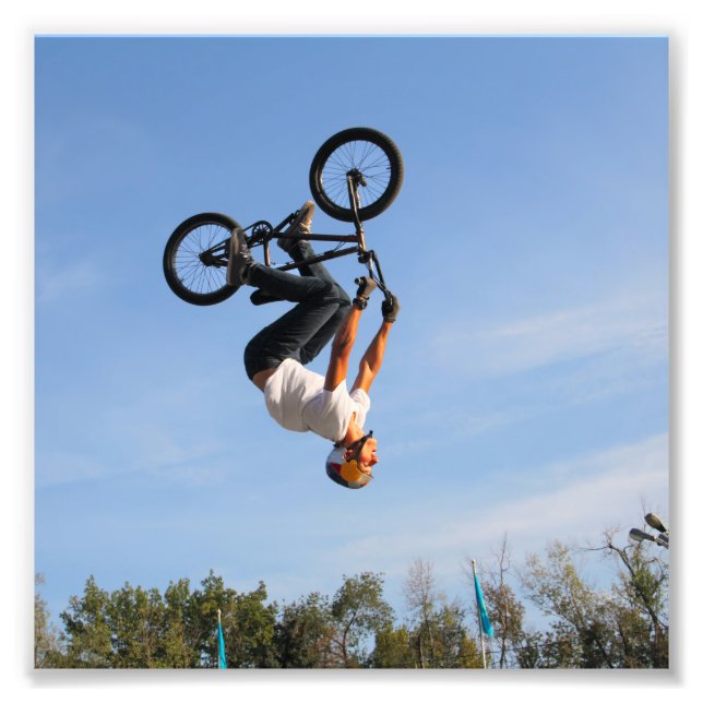 BMX Upside Down Flip Photo Print (Front)