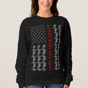 BMX US Flag Riding High And Free Sweatshirt