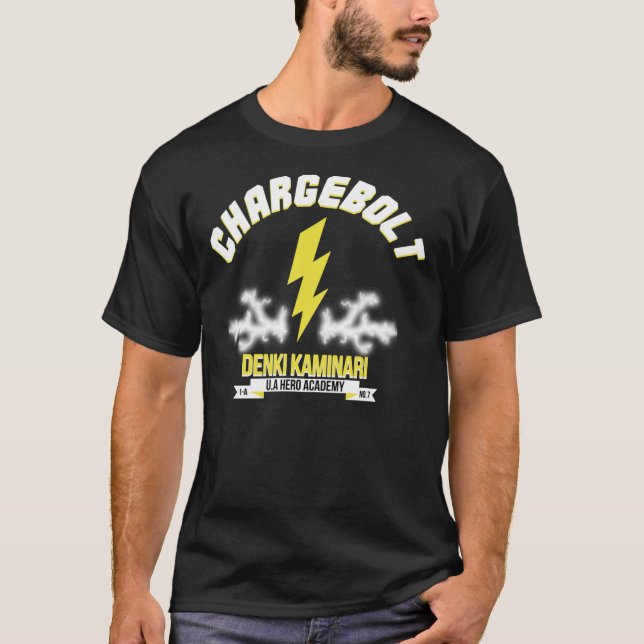 BNHA Chargebolt Denki Kaminari Hero Logo Character T-Shirt (Front)
