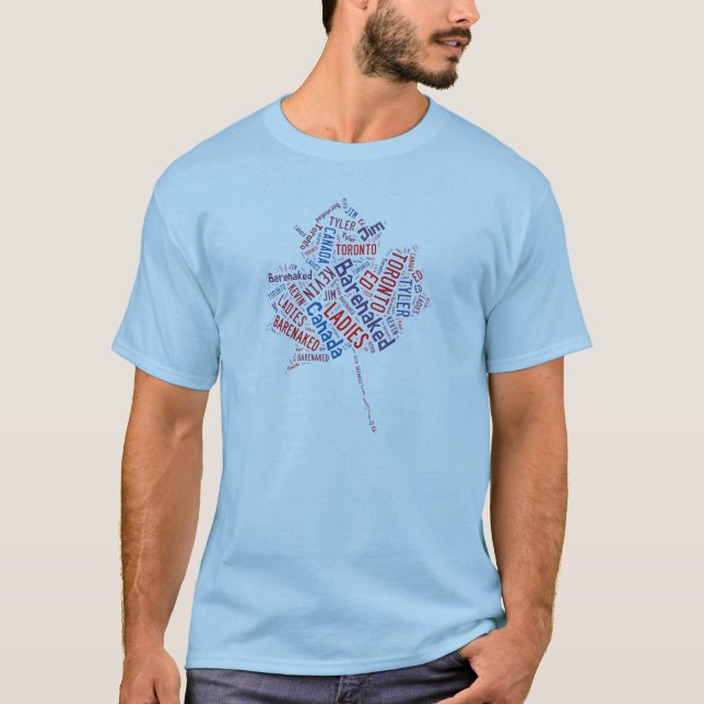 BnL Maple Leaf Blue & Red T-Shirt (Front)