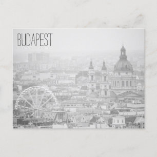 BnW Budapest landscape Postcard